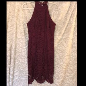 Maroon wine dress